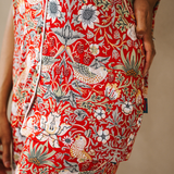 William Morris dames pyjama aardbeiendief rood