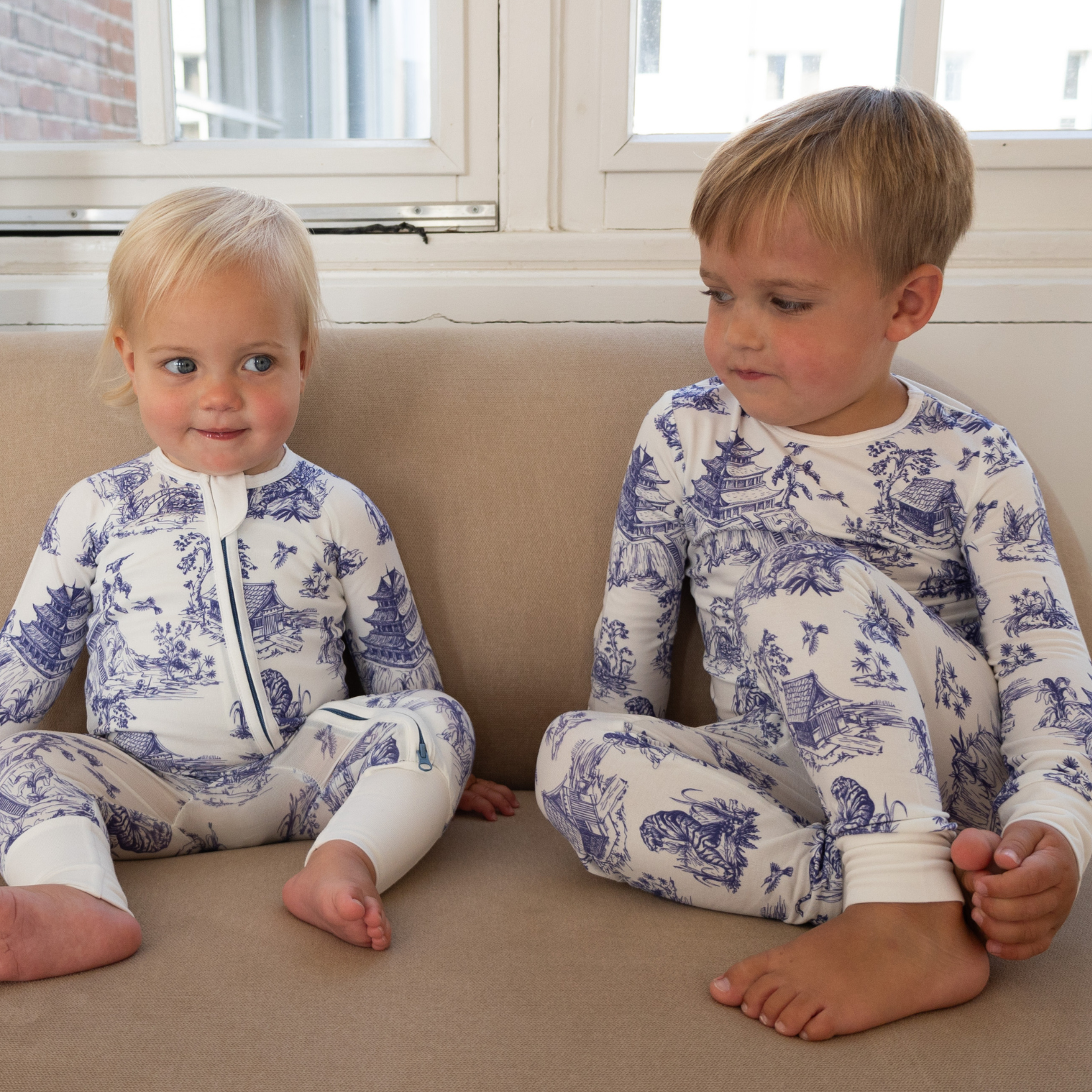 Ensemble de pyjamas pour enfants Toile de Jouy