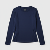Borstvoeding T-shirt Lange Mouw Marine Blauw