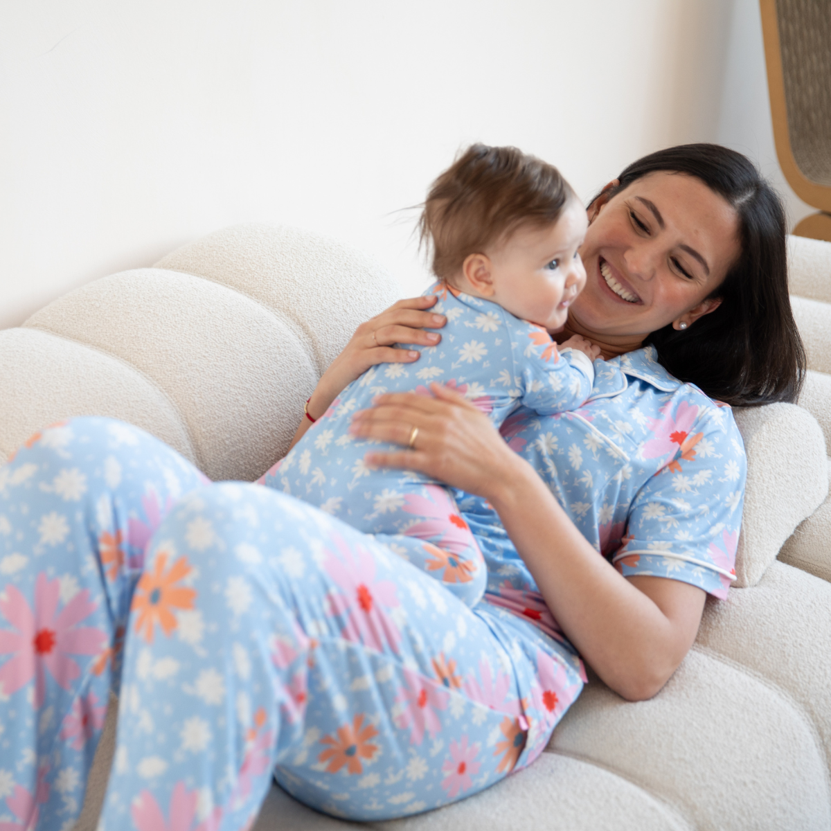 Conjunto largo de pijama de bambú para mujer - Daisy