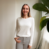 Maglietta allattamento manica lunga bianca