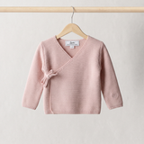 Cardigan avvolgente rosa puro
