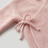 Cardigan avvolgente rosa puro