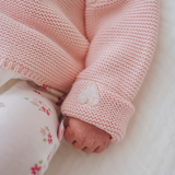Cardigan avvolgente rosa puro