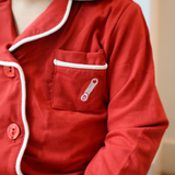Kinder PJ Set Rood Erfgoed
