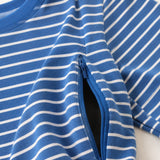 Robe d'allaitement rayée bleu / blanc
