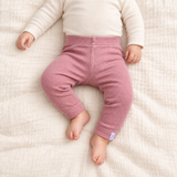 Ribbed Leggings in bambù rosa