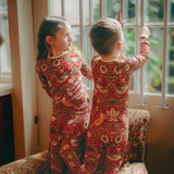 Ensemble de pyjamas pour enfants William Morris Strawberry Thief Rouge