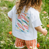 Maglietta da bambino oversize White Sardines