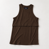 Breastfeeding Ribbed Canotta Cioccolato