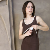 St Tropez Ribbed Stillkleid Schokolade
