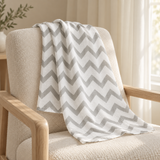 Grande couverture en mousseline « Zig Zag »