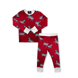 Kinder-PJ-Set Burgund Zebra