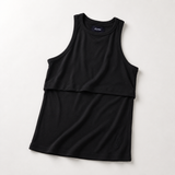 Breastfeeding Ribbed Débardeur Noir
