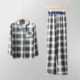 Ladies Pajamas Set Green Tartan