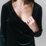 Paris Breastfeeding Velvet Dress Black