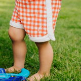 Abenteuershorts aus Frottee mit Vichy-Karomuster