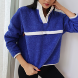 Breastfeeding Fleece Retro Cobalt