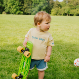 Maglietta da bambino oversize Yellow Slow Days