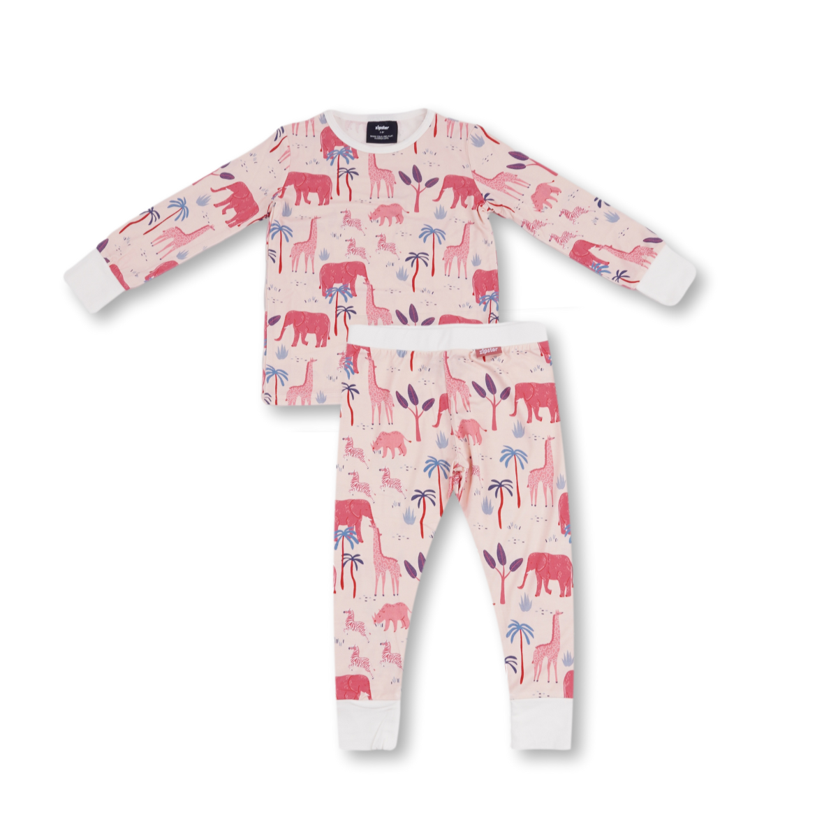 Ensemble de pyjamas pour enfants Safari rose