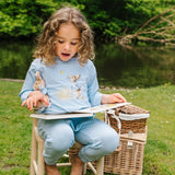 Set de salon en bambou Peter Rabbit Bleu