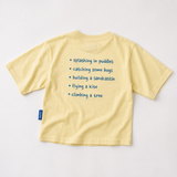 Maglietta da bambino oversize Yellow Slow Days