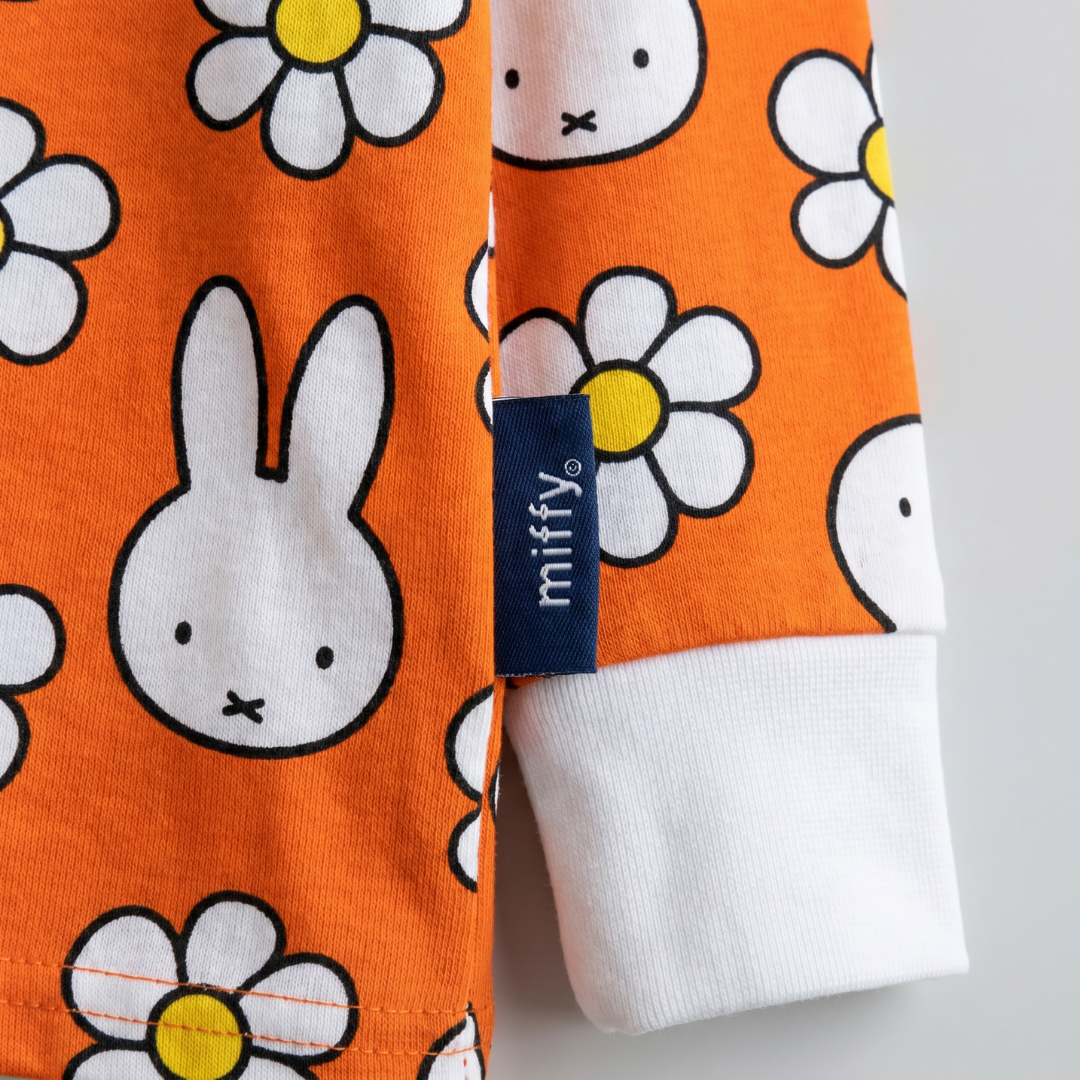Child wearing the Children's Miffy Daisy Days bamboo pyjama set