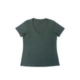 Camiseta Lactancia Cuello en V Verde Bosque