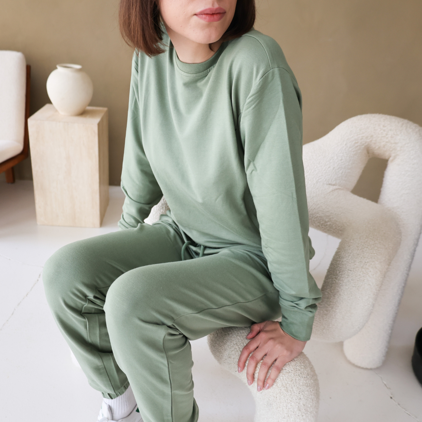 Bamboo Sweatpants Olive Green