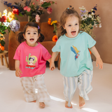 Oversized kinder-T-shirt, roze Frida