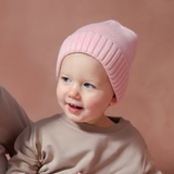 Gebreide bamboe muts - Baby Pink