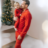 Pyjamaset heren rood