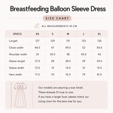 Ballonmouwenjurk voor borstvoeding Roze