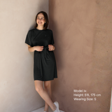 Barcelona Still-T-Shirt Kleid Charcoal