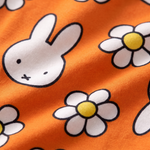 Close-up of the soft bamboo fabric of the Children's Miffy Daisy Days bamboo pyjama set
