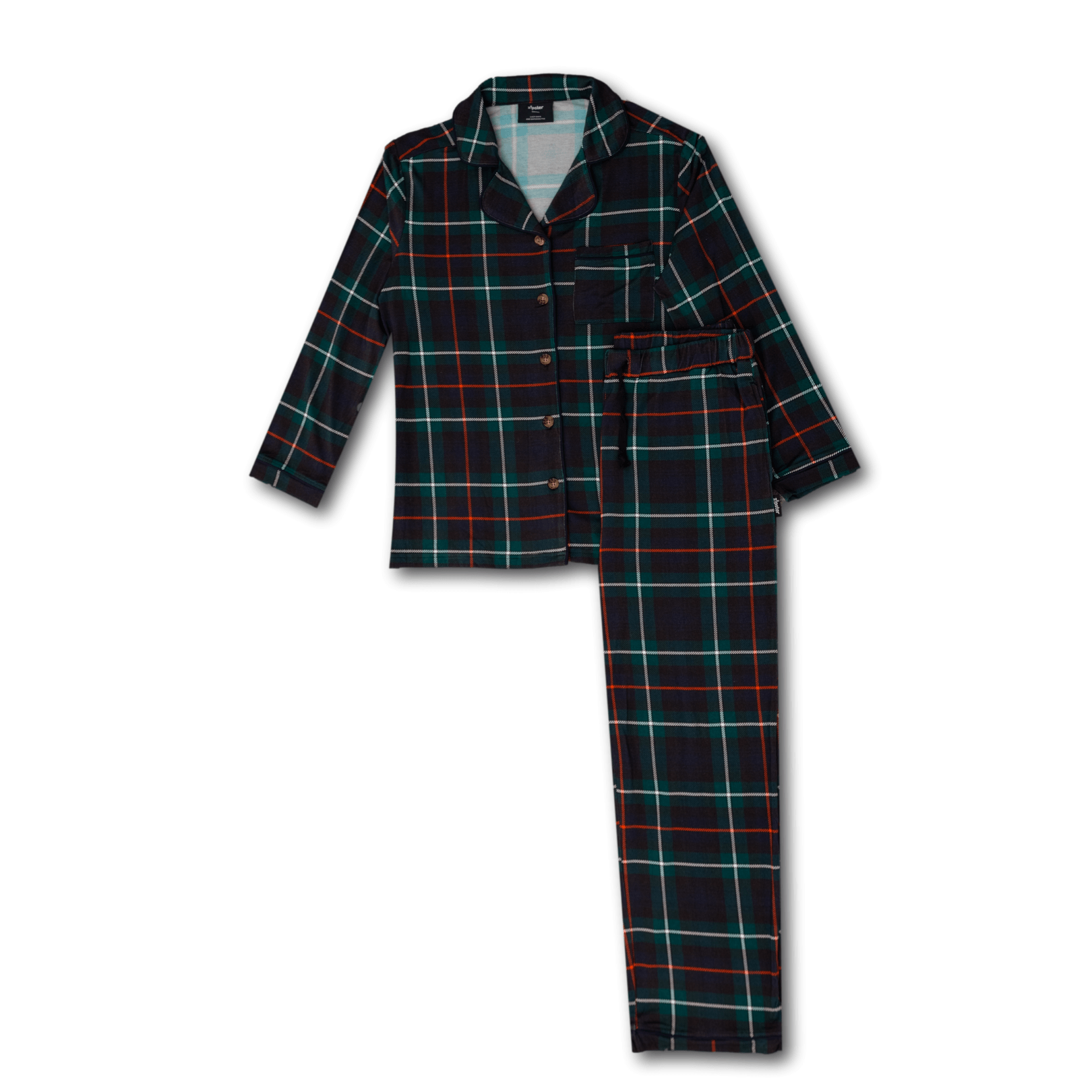 Women's Bamboo Tartan Pajama Set - Zipster