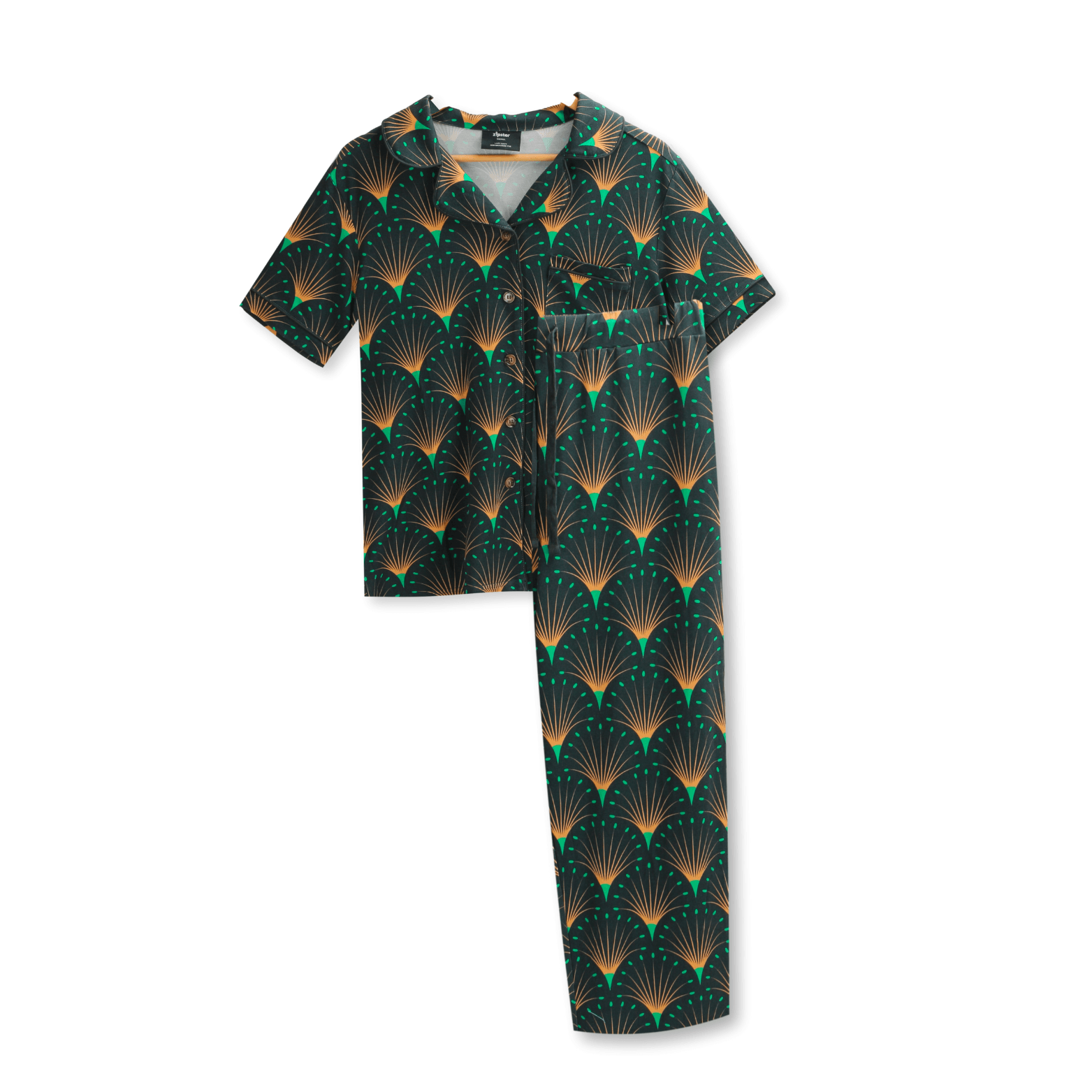 Women's Bamboo Pyjama Long Set - Gatsby - Zipster